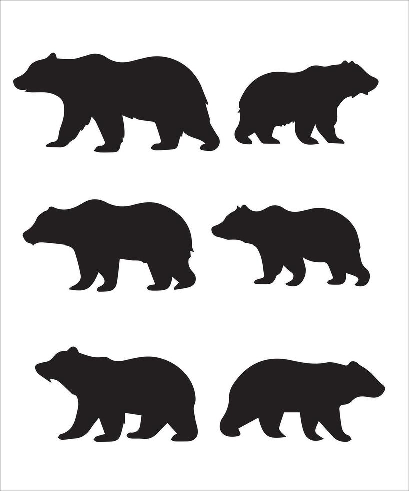 bear silhouette isolated on white background Bear icon modern symbol logo vector