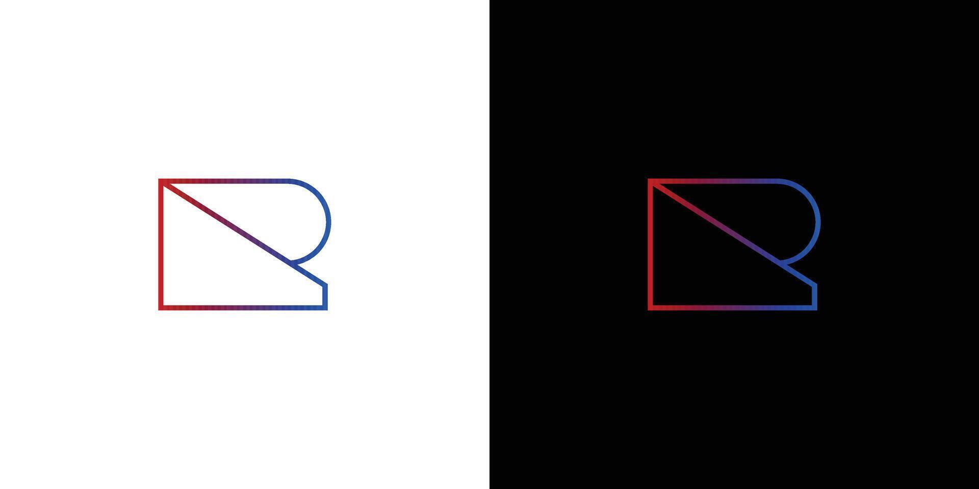 Modern and sophisticated R logo design vector