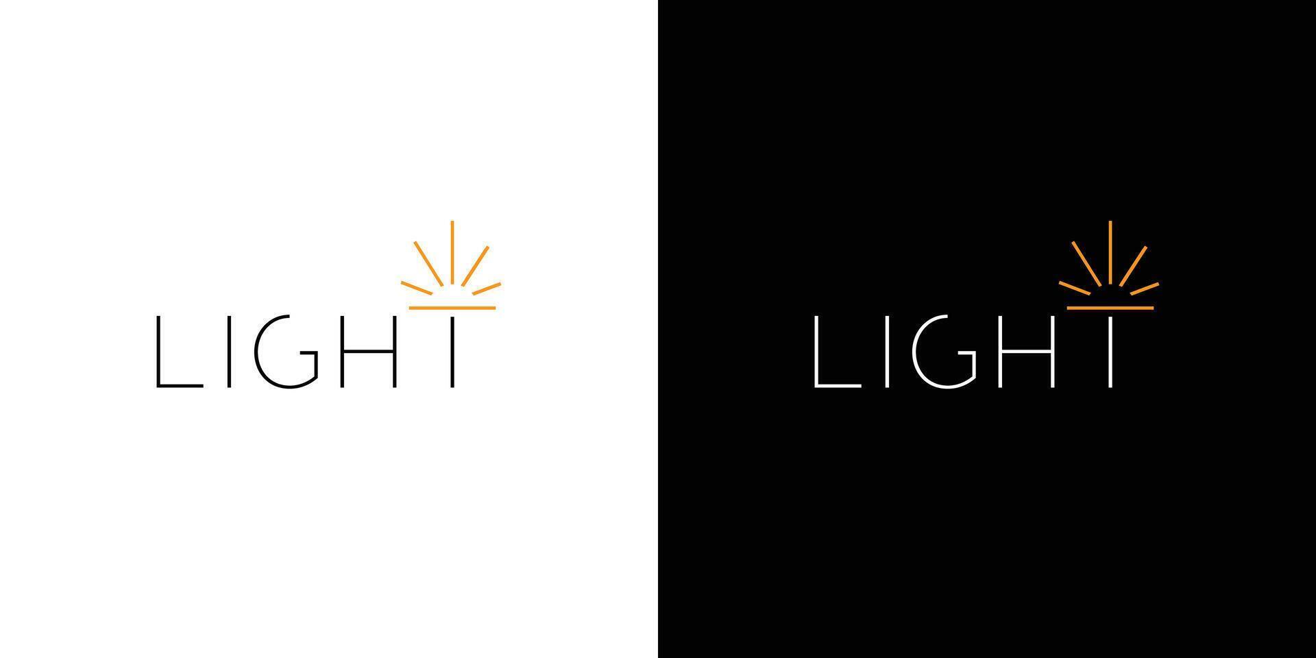 Unique and modern Light logo design vector
