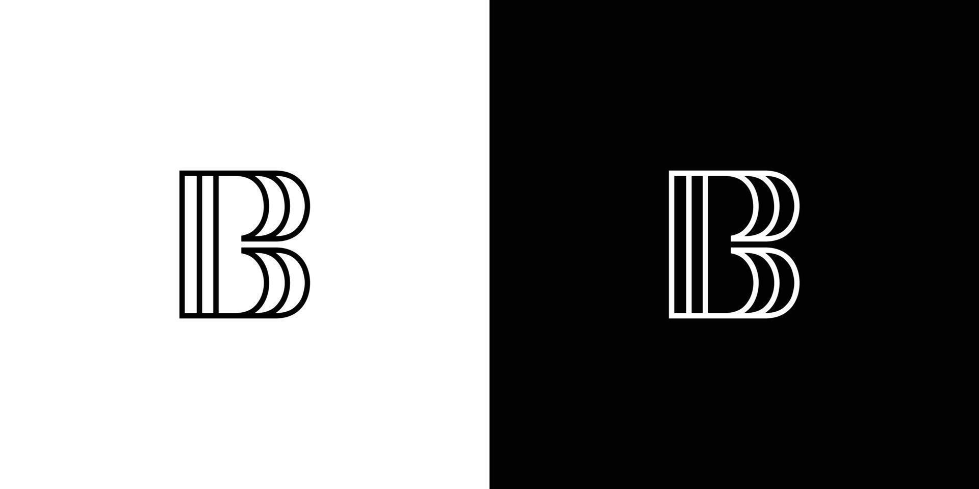 Unique and modern letter B initials logo design vector