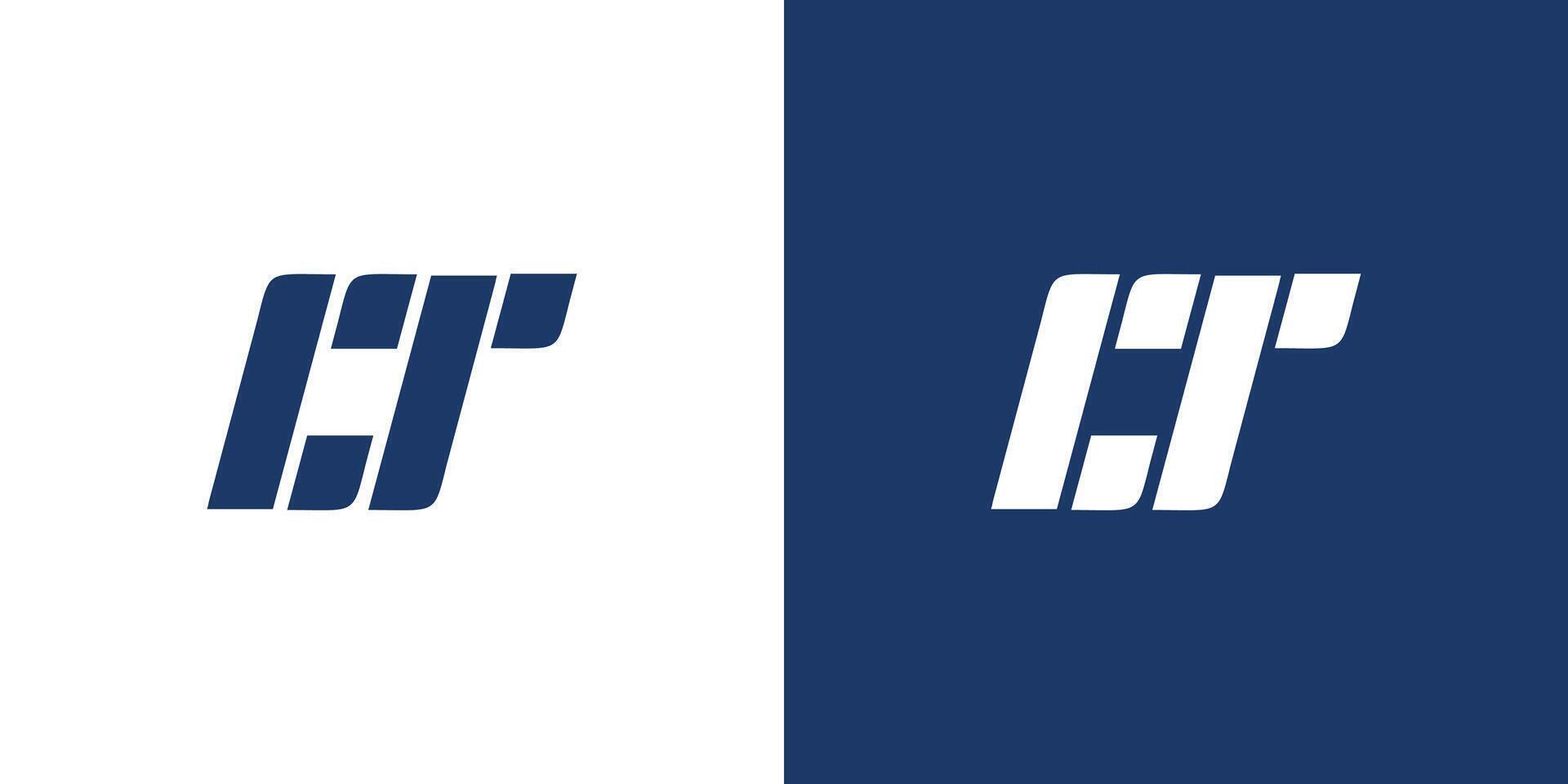 Modern and Unique letter CT initials logo design vector
