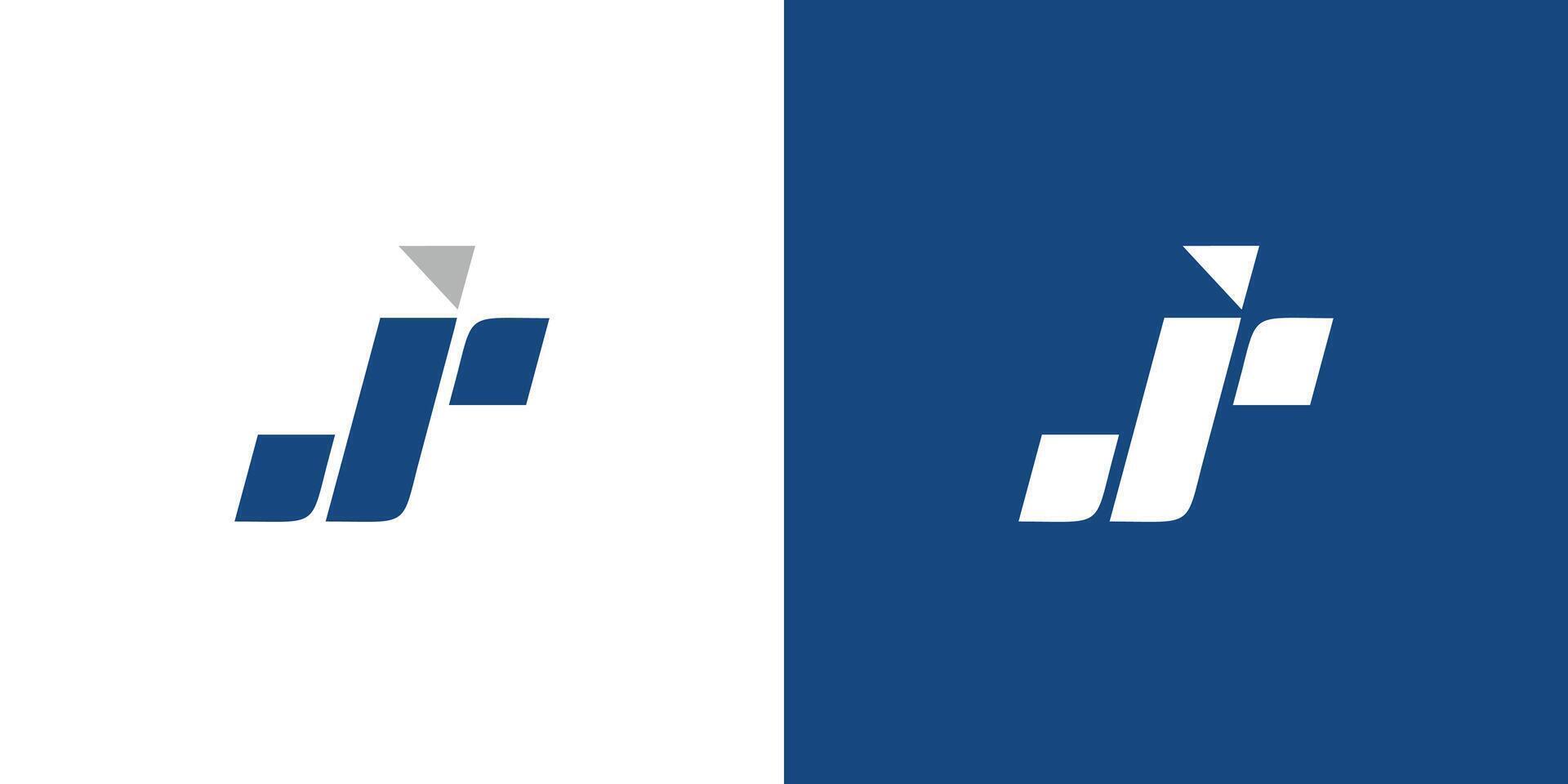 Modern and unique JR logo design vector