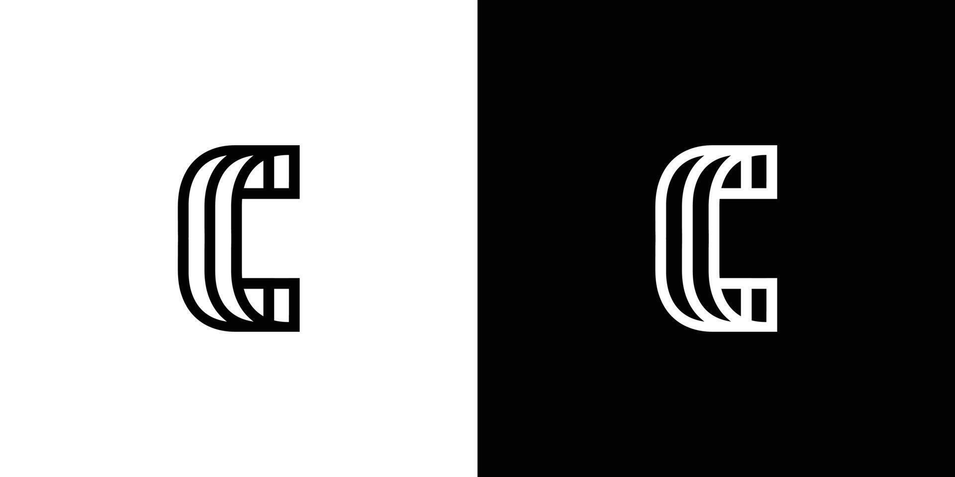 Modern and strong letter C initials logo design vector