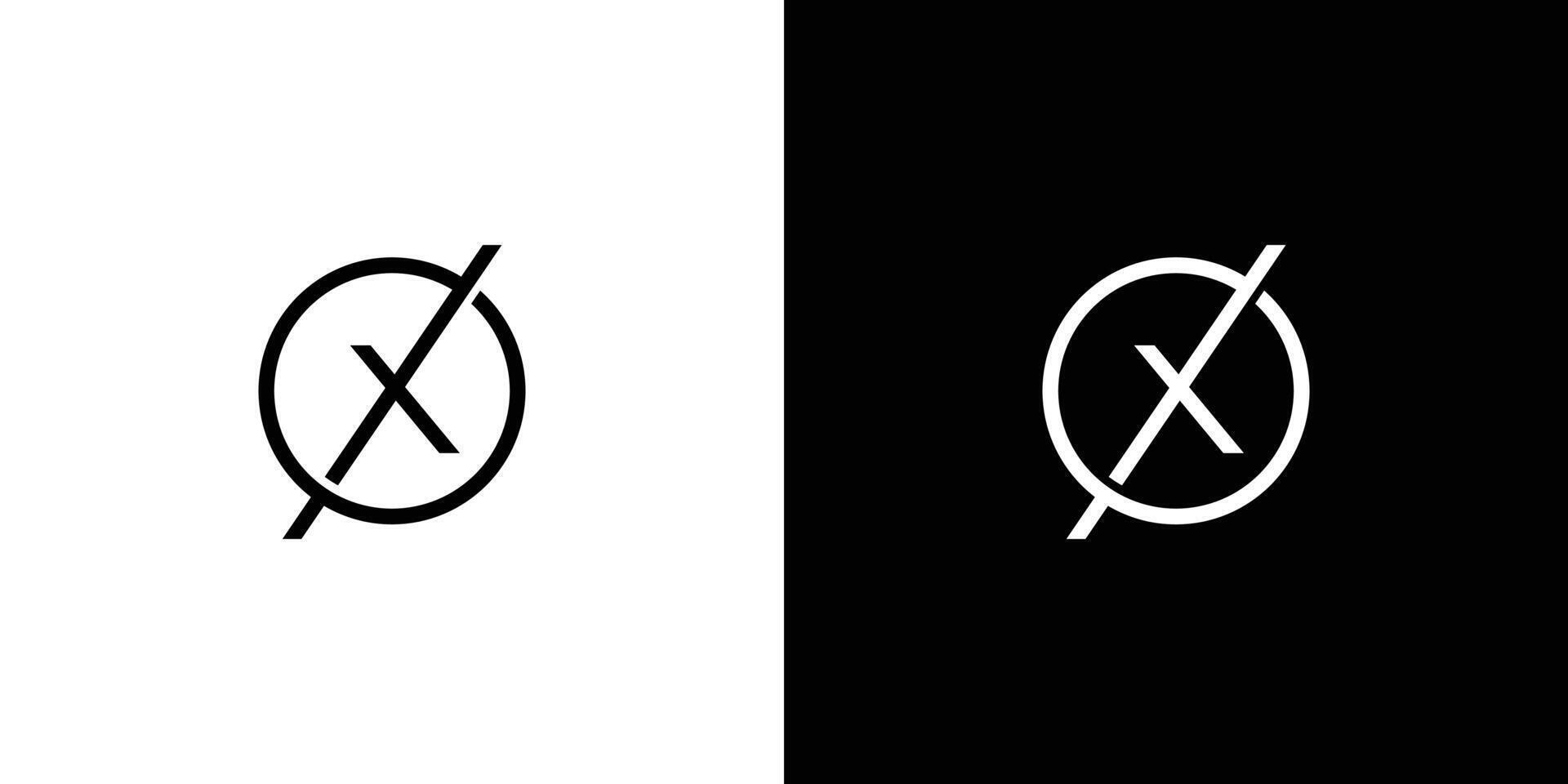 Modern and strong letter OX initials logo design vector