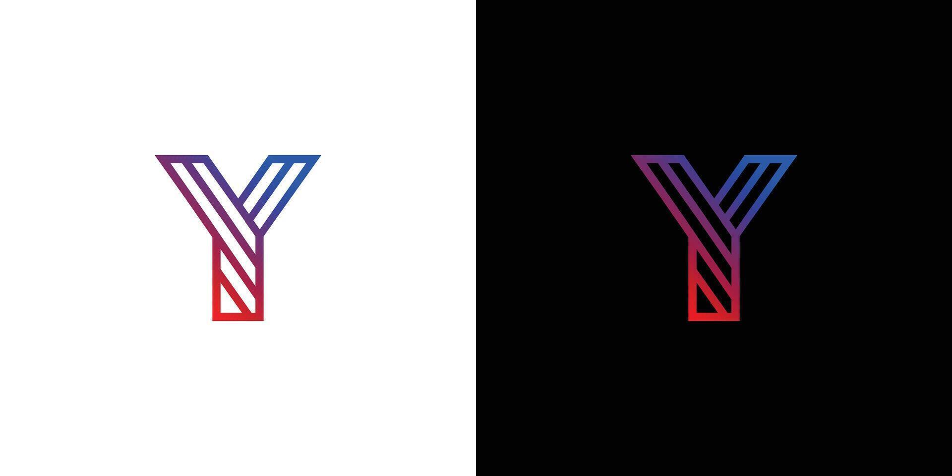 Modern and strong letter Y initials logo design vector