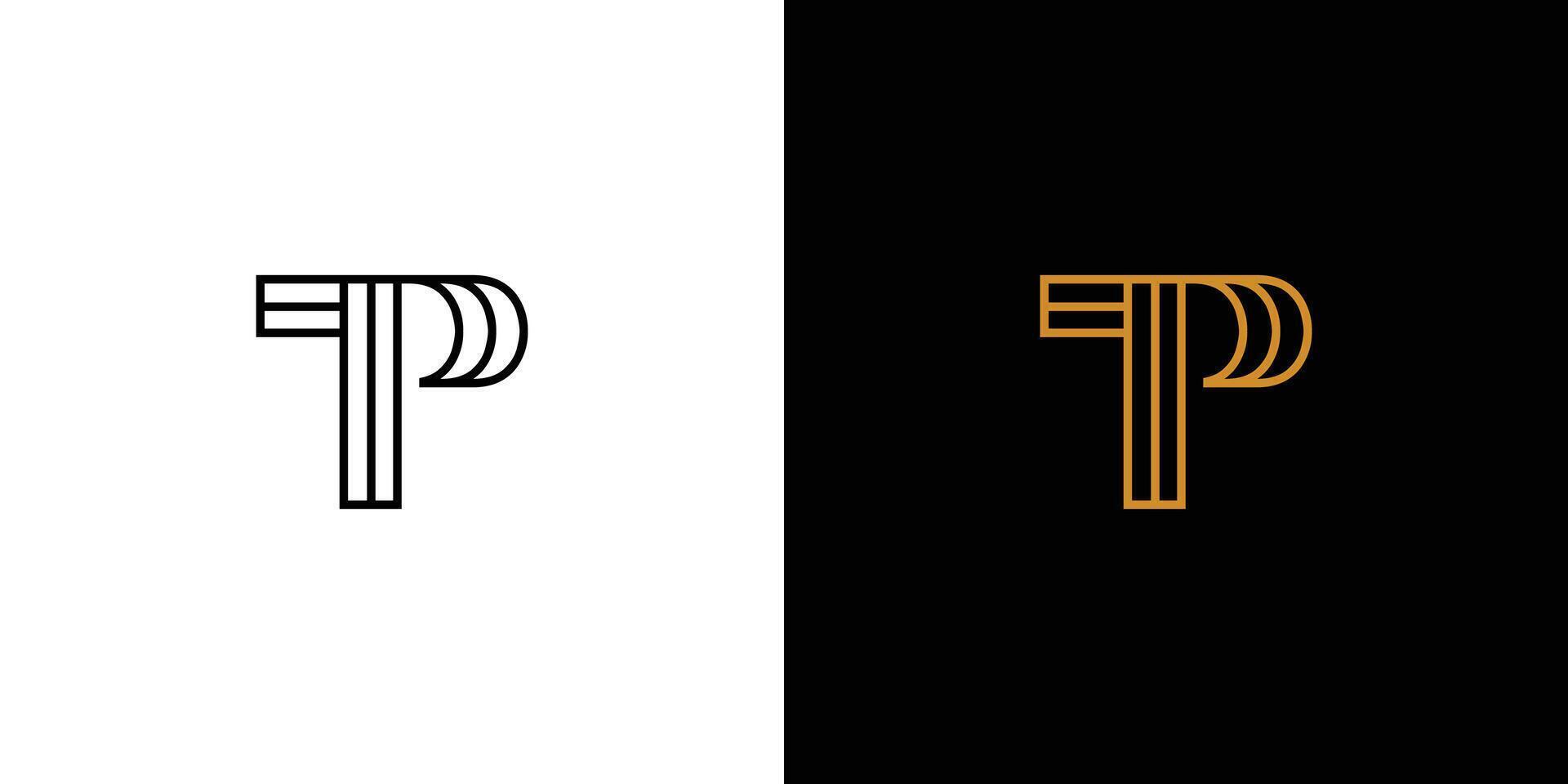 Unique and modern letter TP initials logo design vector