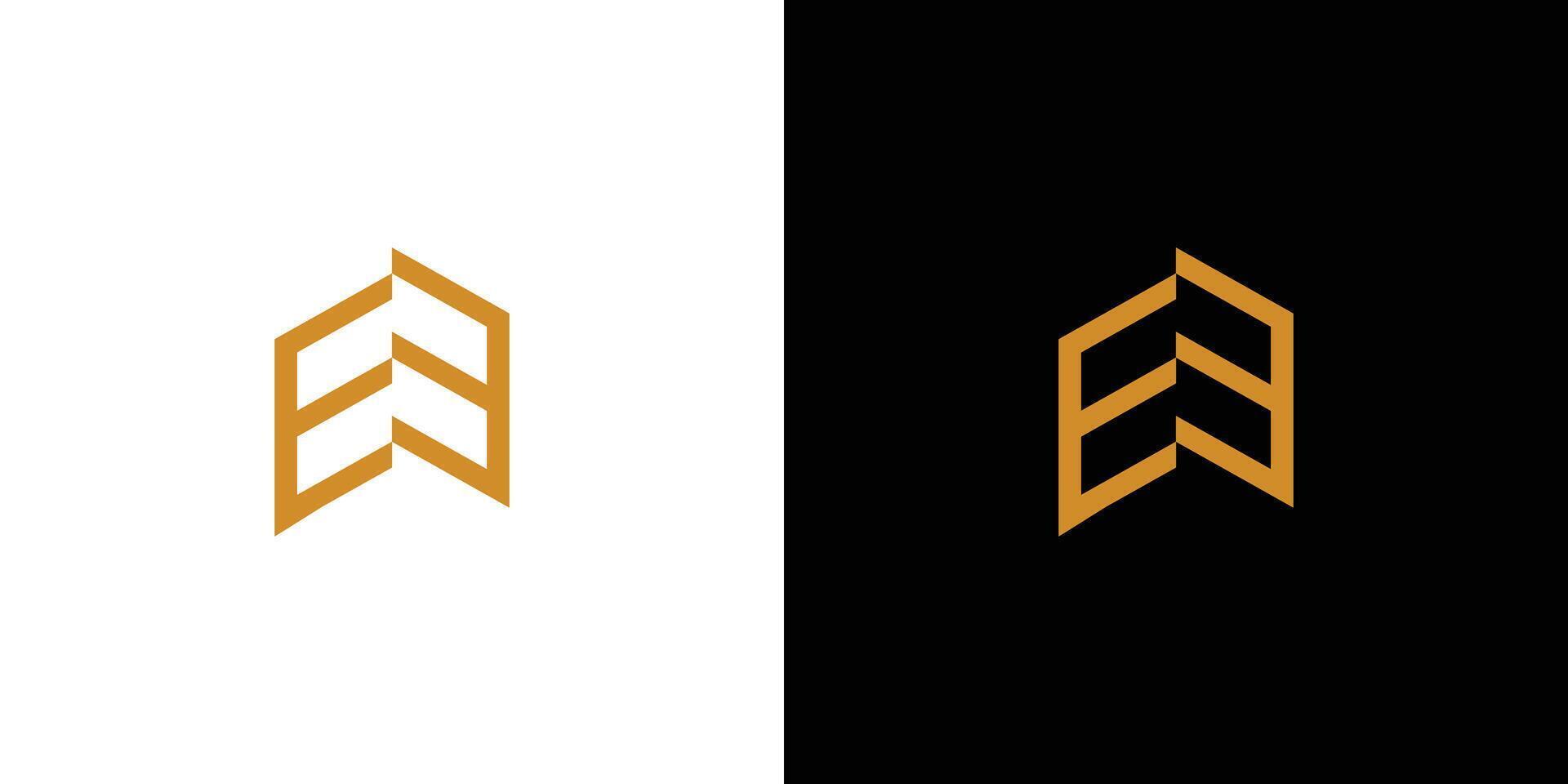 The E house logo design is unique and modern 2 vector