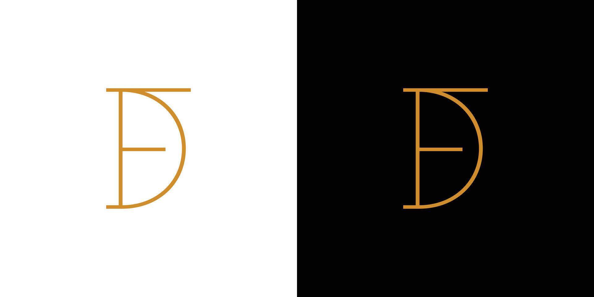 Unique and Modern FD logo design vector