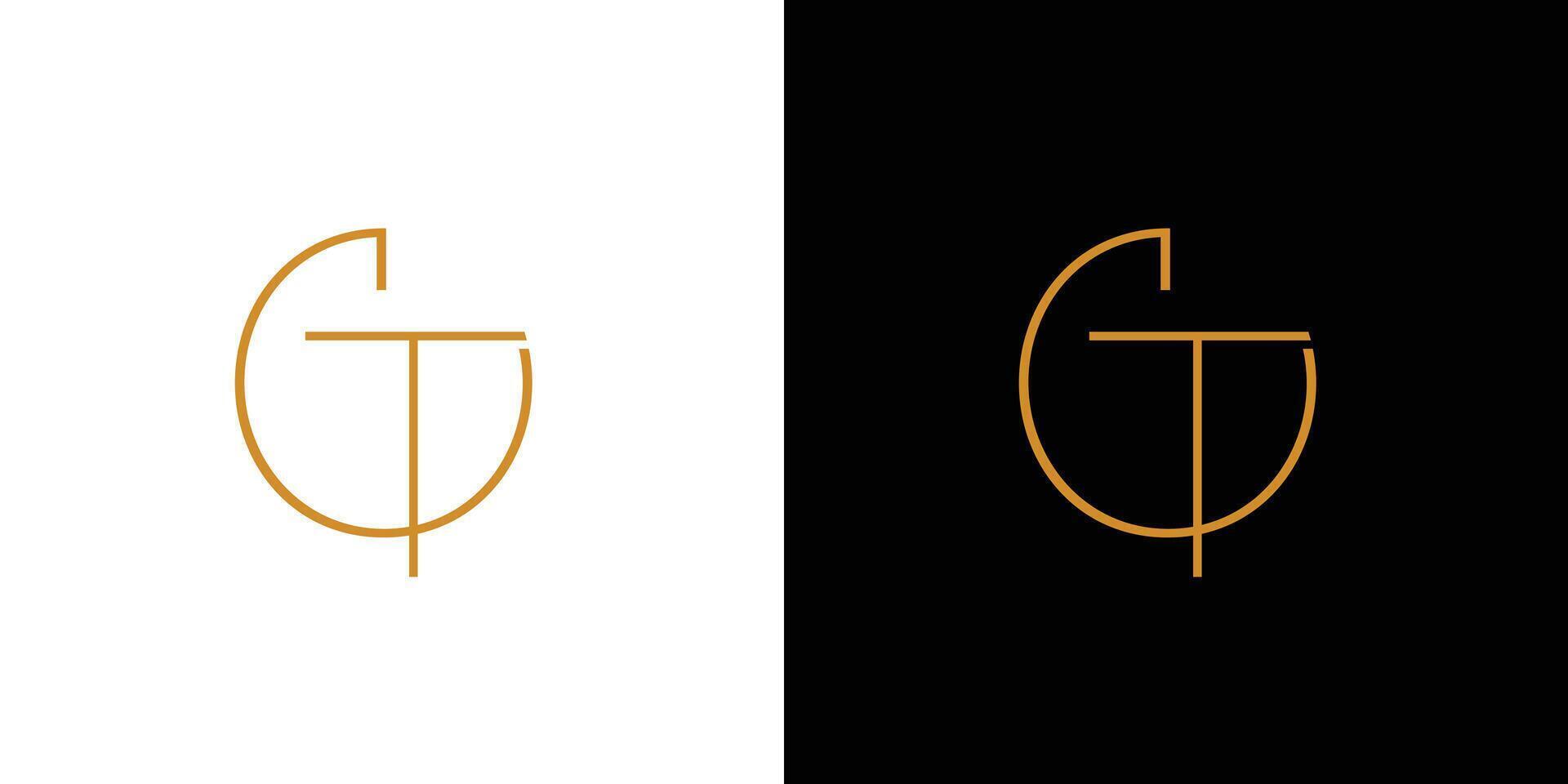 Unique and Modern GT logo design vector