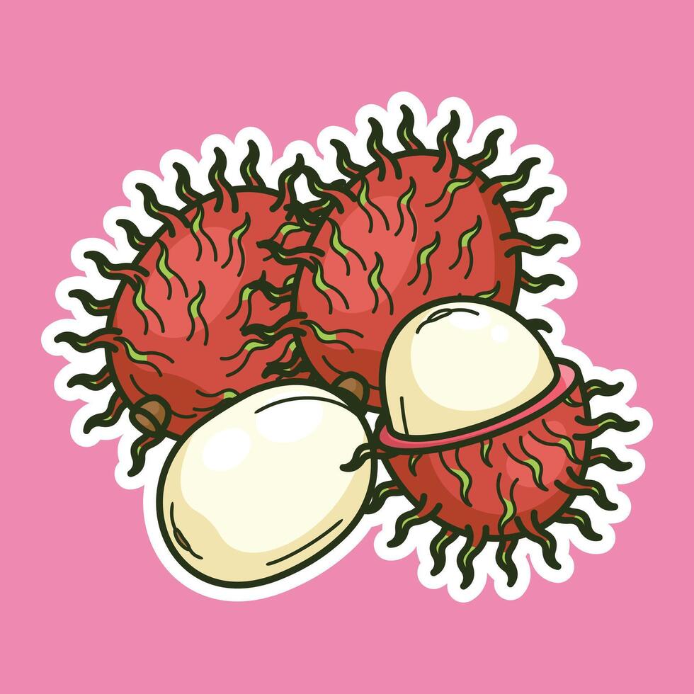 Fresh Colorful Tropical Exotic Fruits Sliced vector