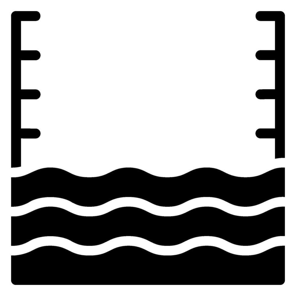 water level glyph icon vector