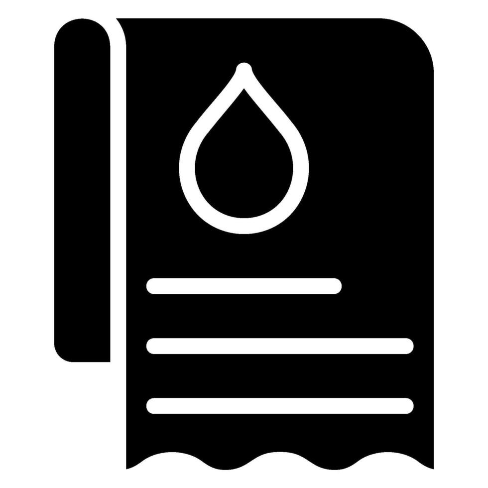 water bill glyph icon vector