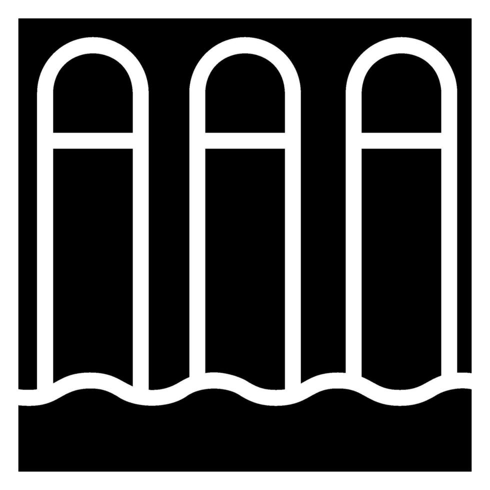 dam glyph icon vector