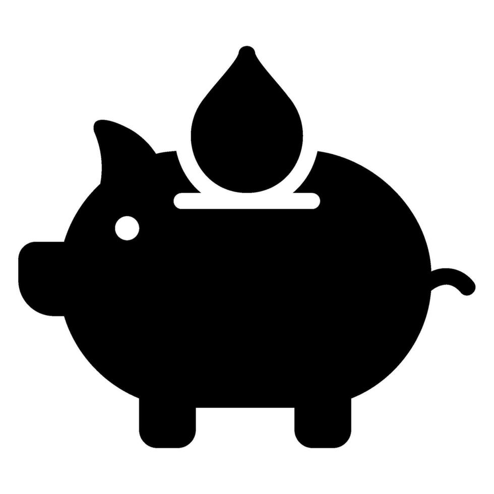 save water glyph icon vector