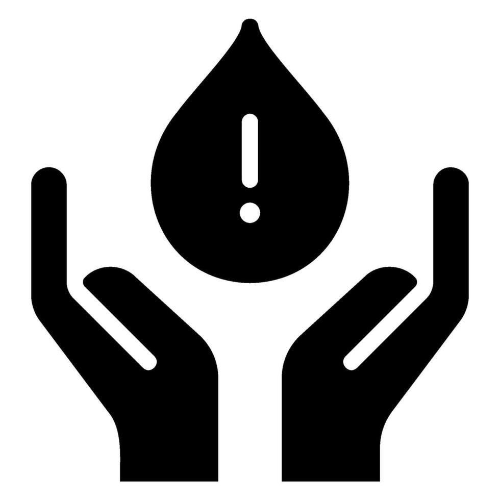 water crisis glyph icon vector