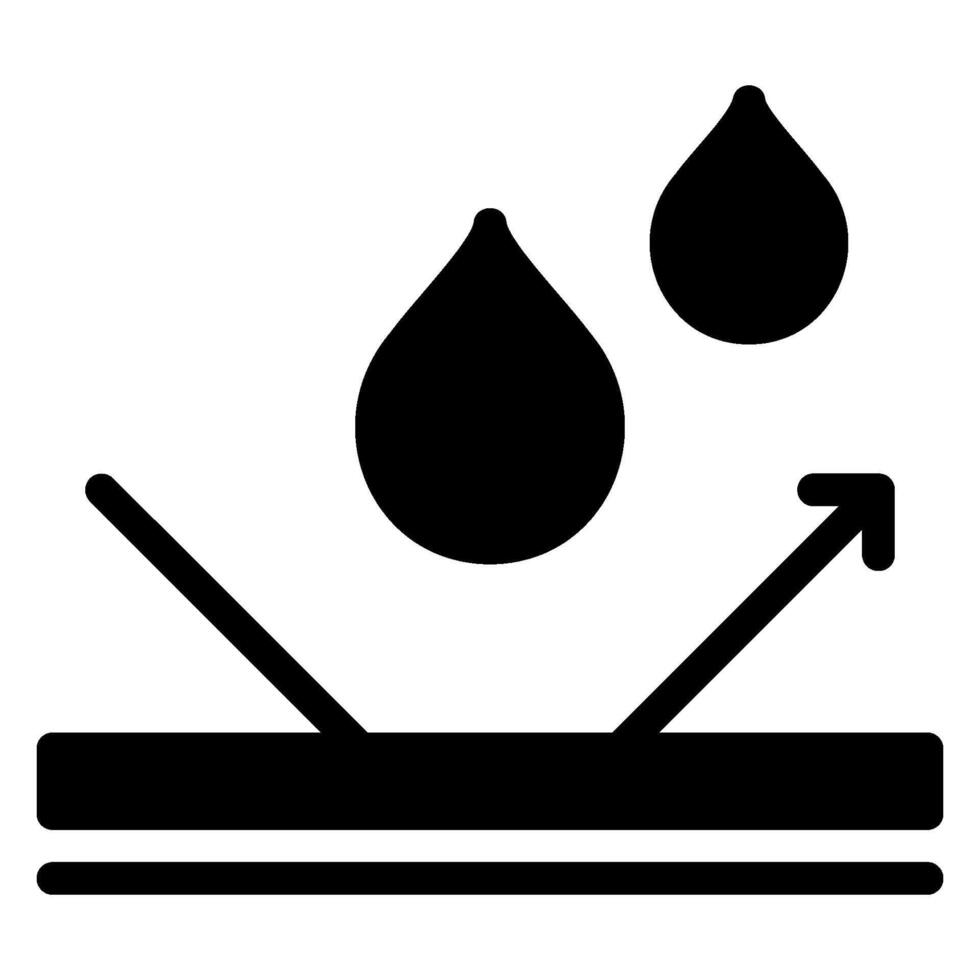 water resistant glyph icon vector