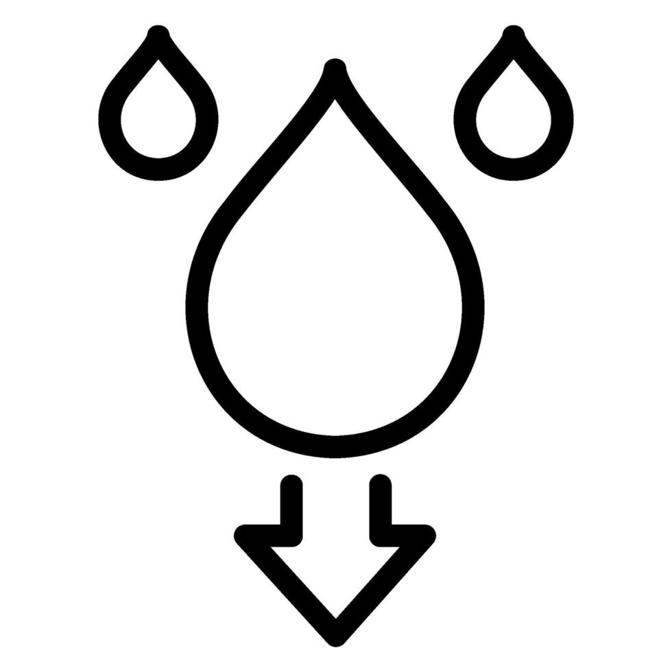 water crisis line icon vector