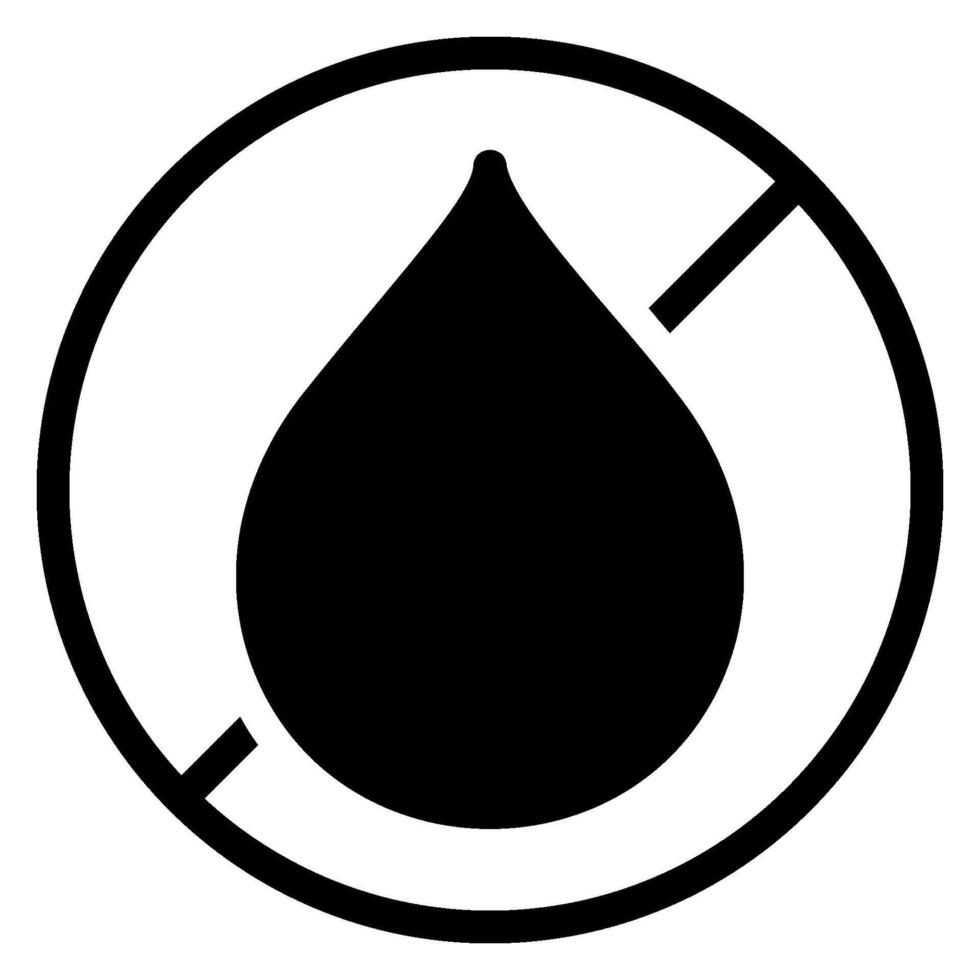 no water glyph icon vector