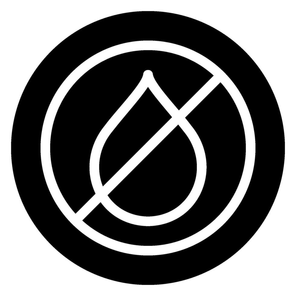 no water glyph icon vector