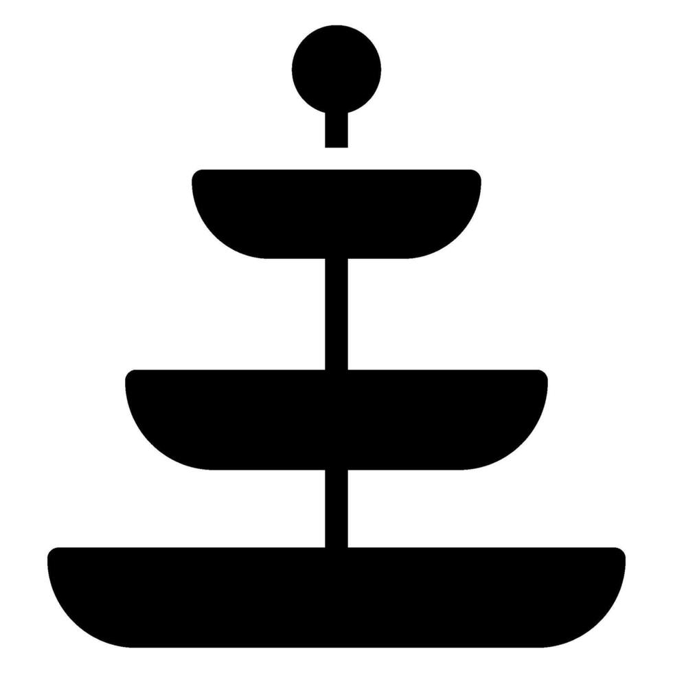 serving stand glyph icon vector