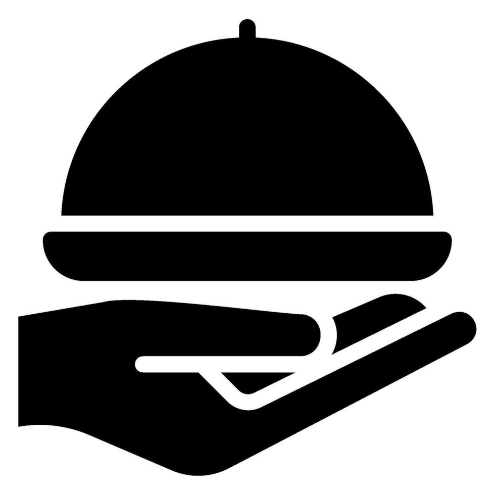 plate glyph icon vector
