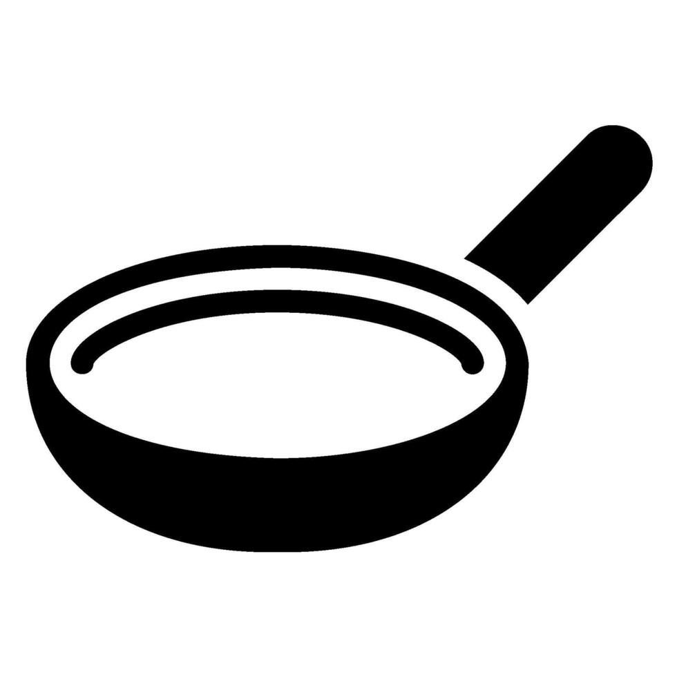 frying pan glyph icon vector