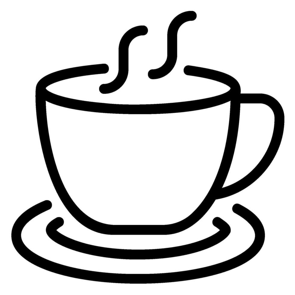 coffee cup line icon vector