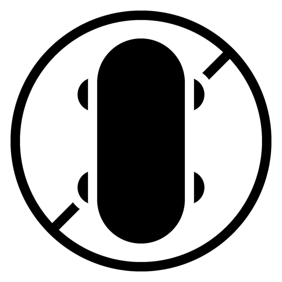 no skating glyph icon vector