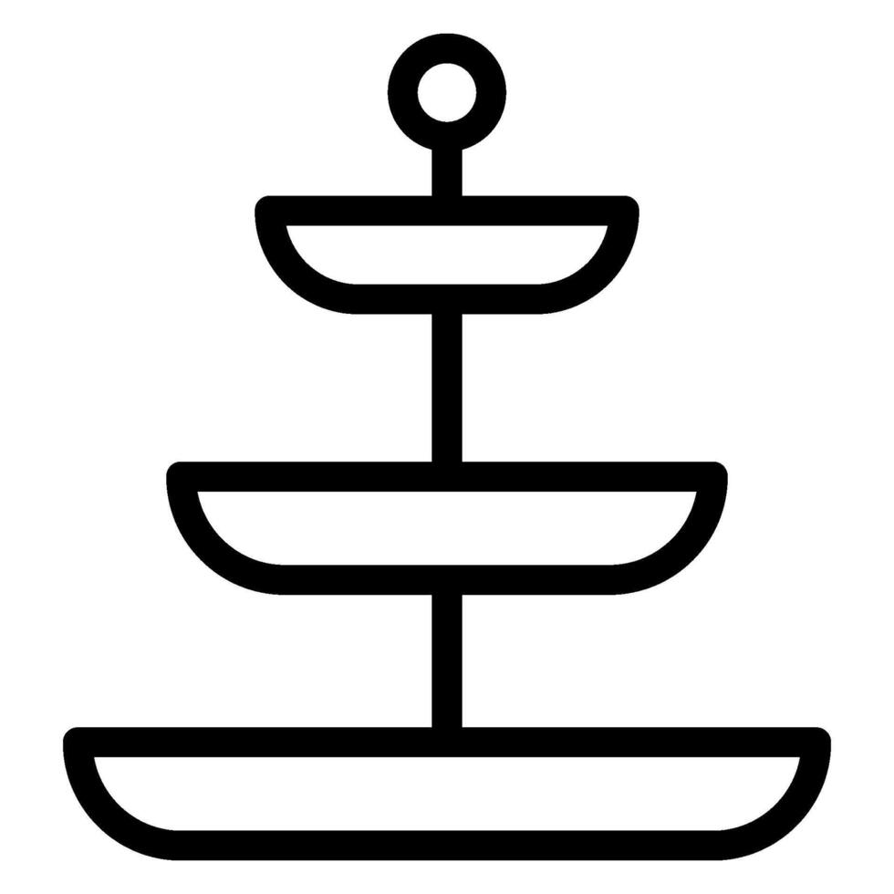 serving stand line icon vector