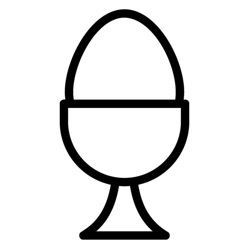 egg cup line icon vector