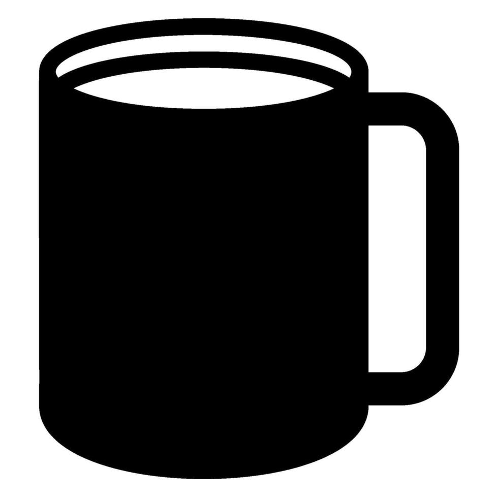 mug glyph icon vector