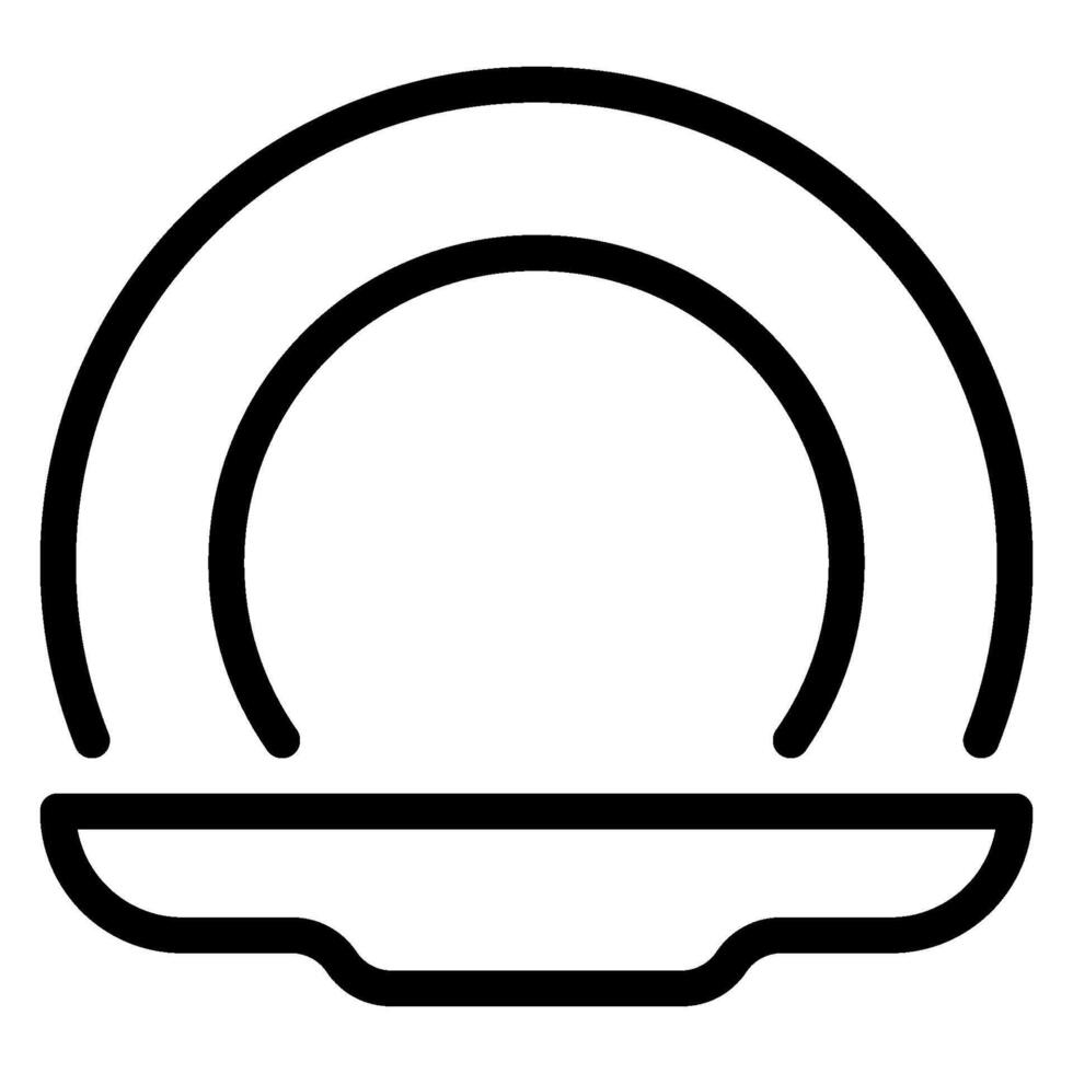plates line icon vector