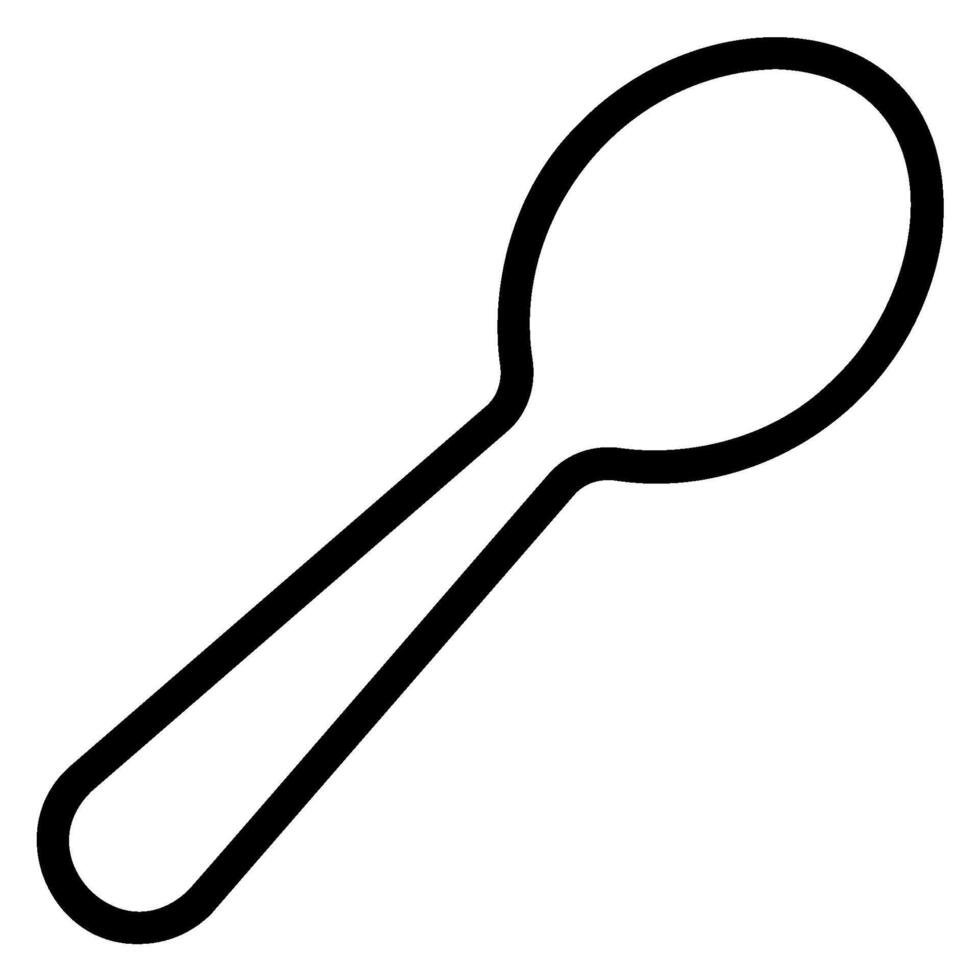 spoon line icon vector