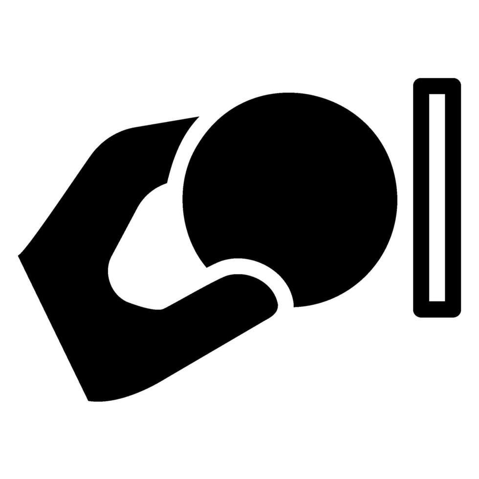 insert coin glyph icon vector