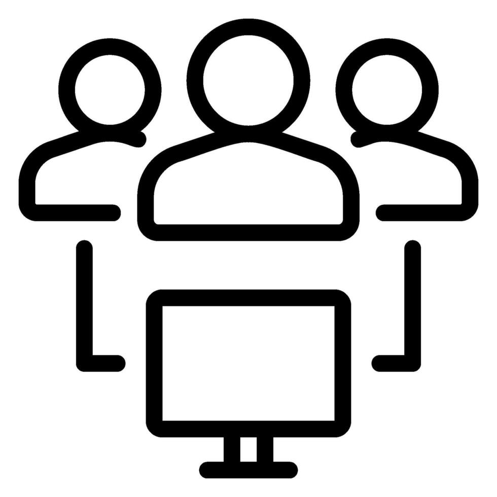 collaboration line icon vector