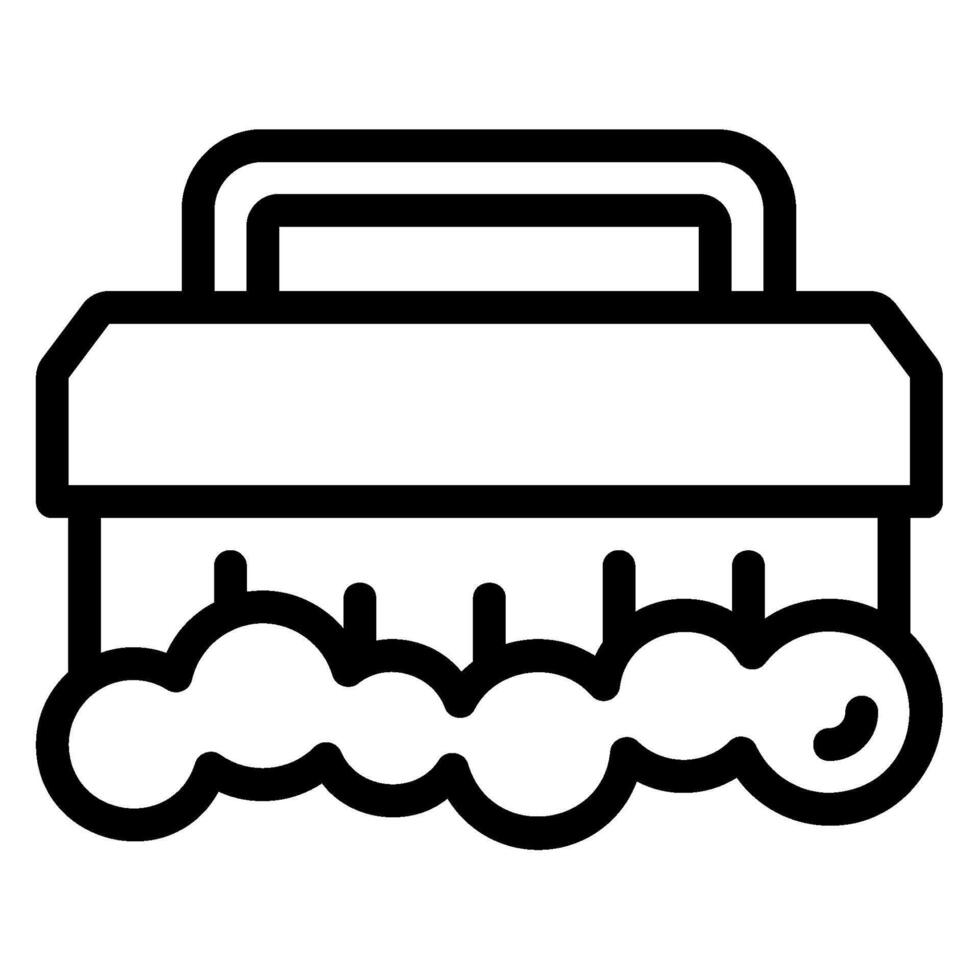 brush line icon vector