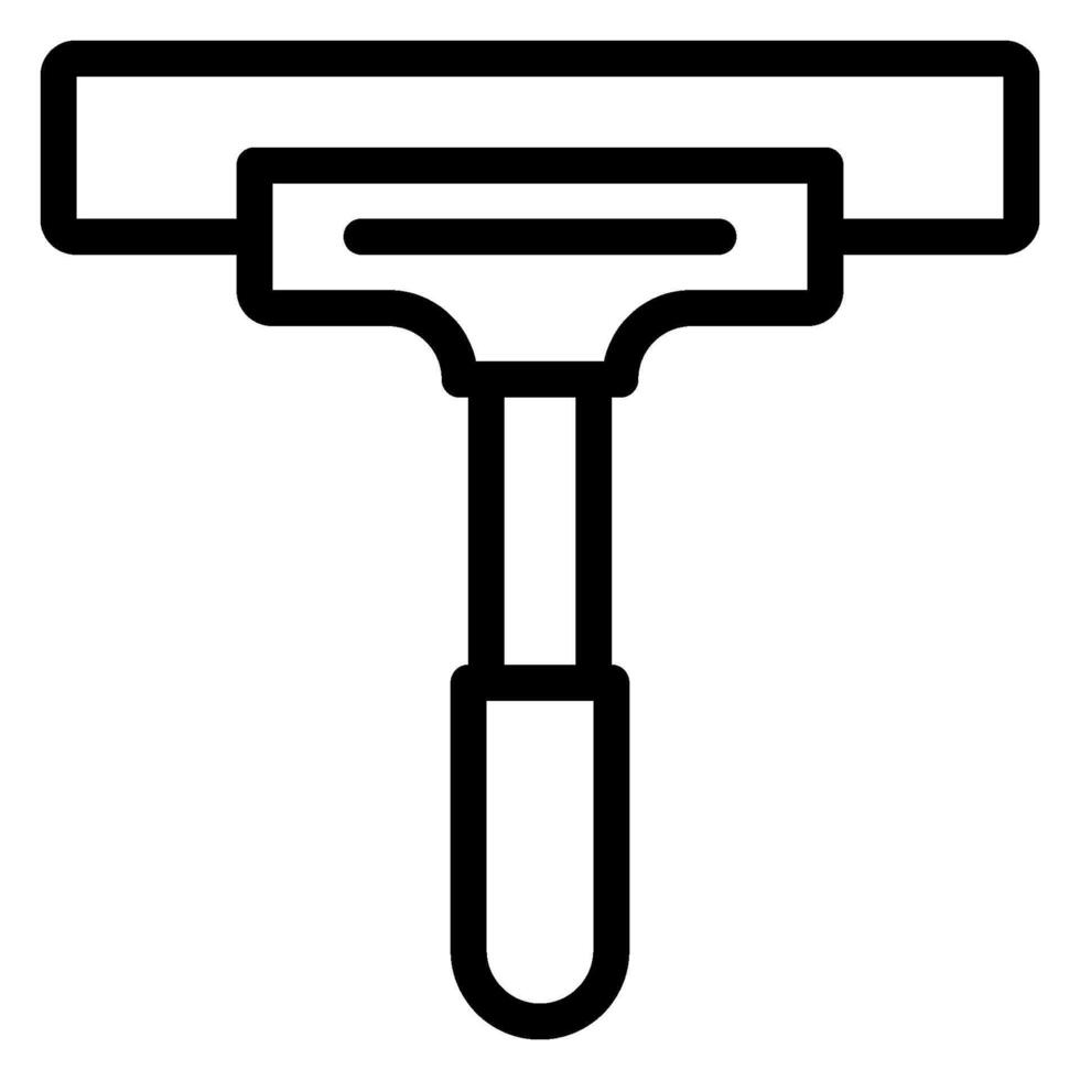 squeegee line icon vector