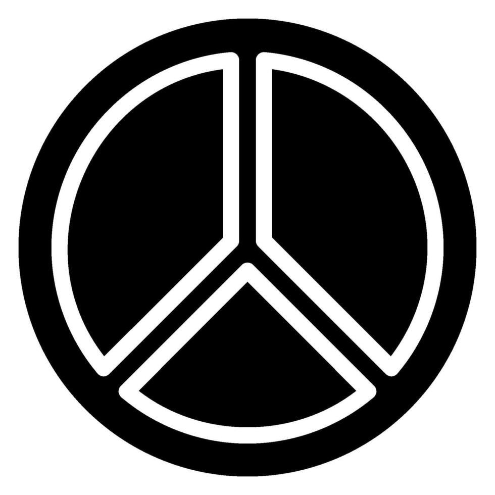 peace glyph icon vector