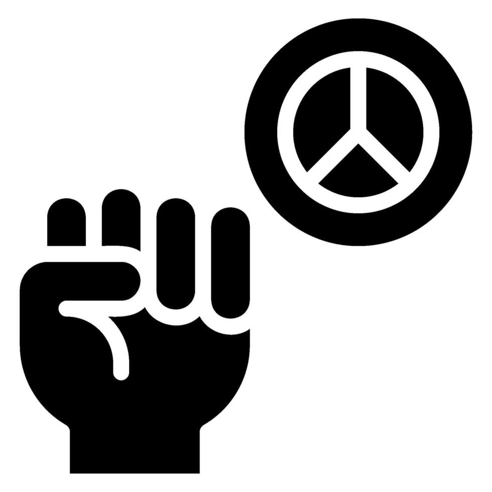 fist glyph icon vector