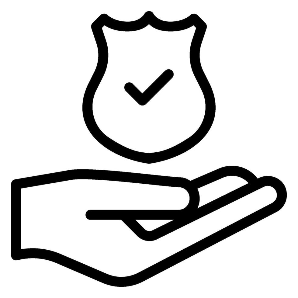 trust line icon vector