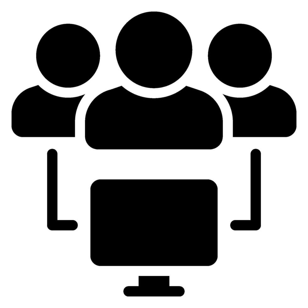 collaboration glyph icon vector