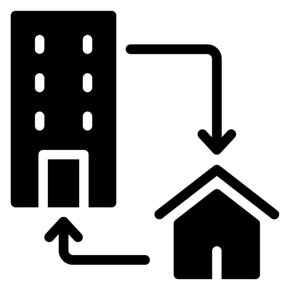 hybrid workplace glyph icon vector