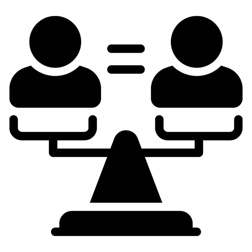 equal rights glyph icon vector
