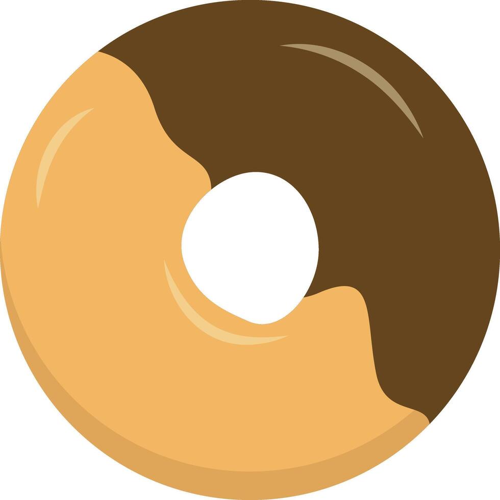 Sweet Donut Isolated on White Background. Cute Cartoon Design and Shapes. vector