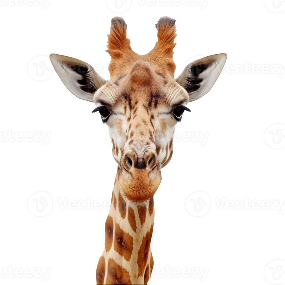 giraffe head with expression png