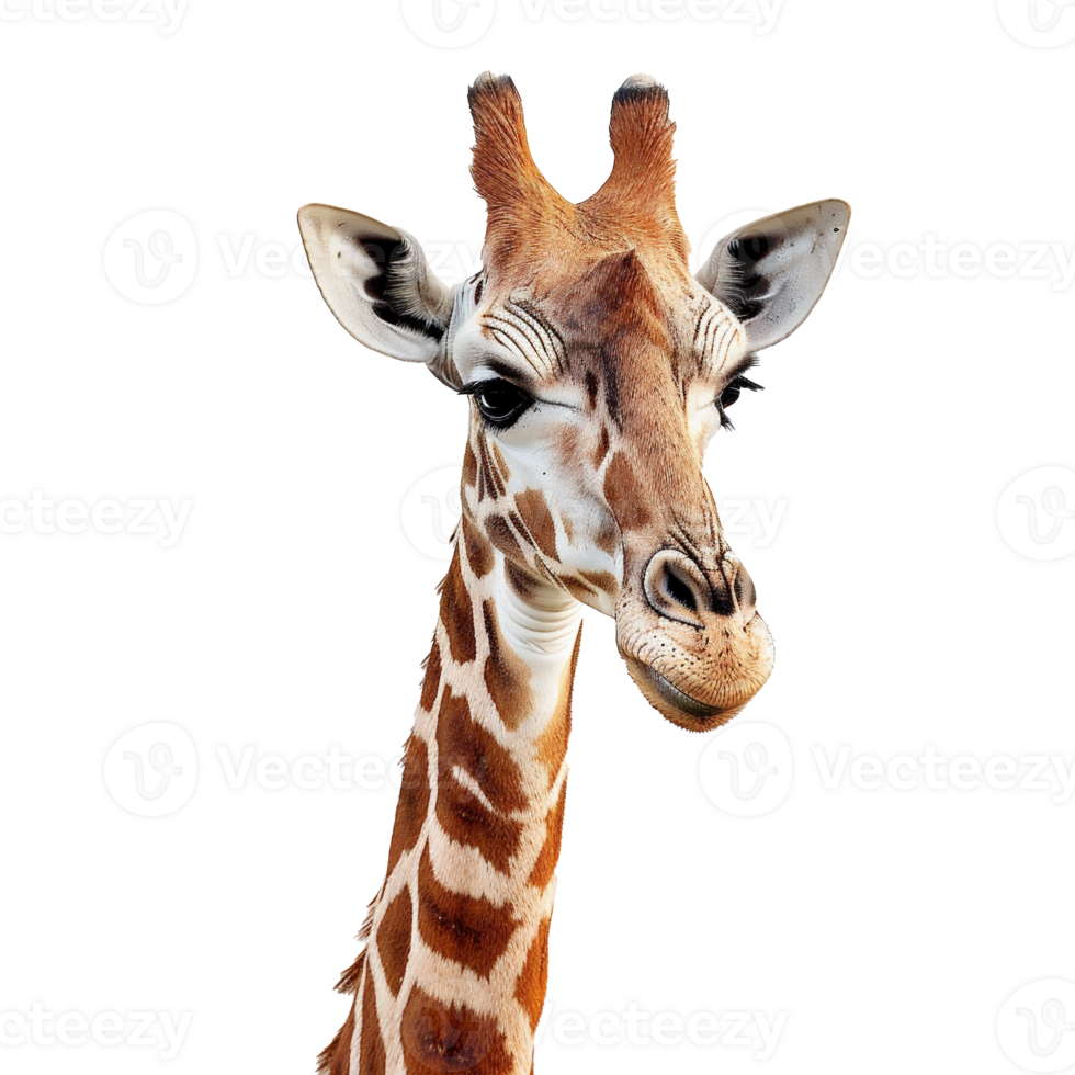 giraffe head with expression 45948176 PNG