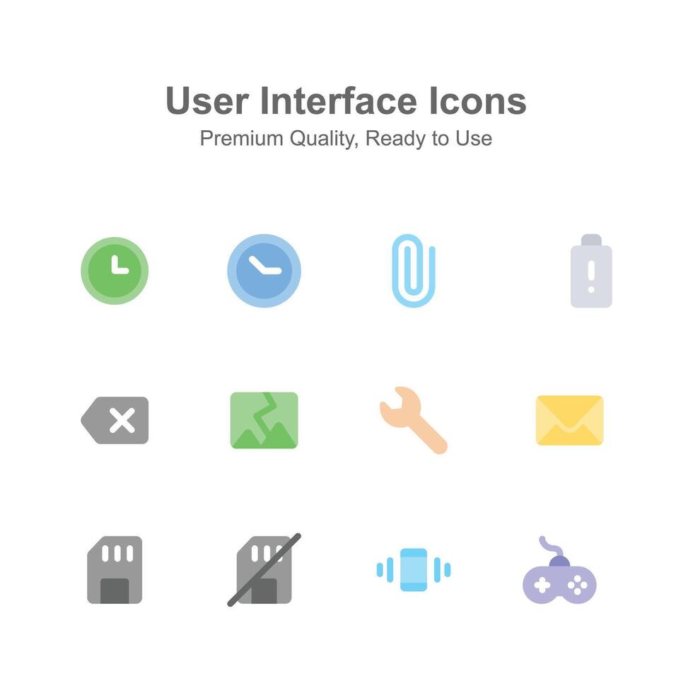 Visually appealing user interface icons set, ready for premium use vector