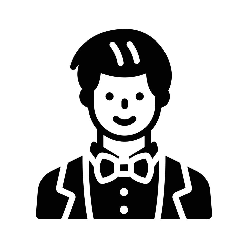 Beautifully designed icon of groom in modern style vector
