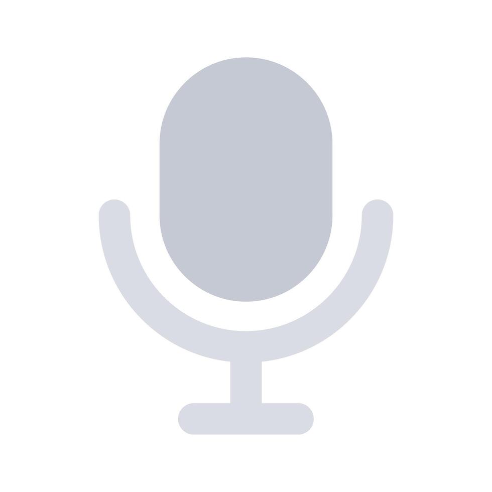 Grab this beautifully designed icon of microphone in trendy flat style vector