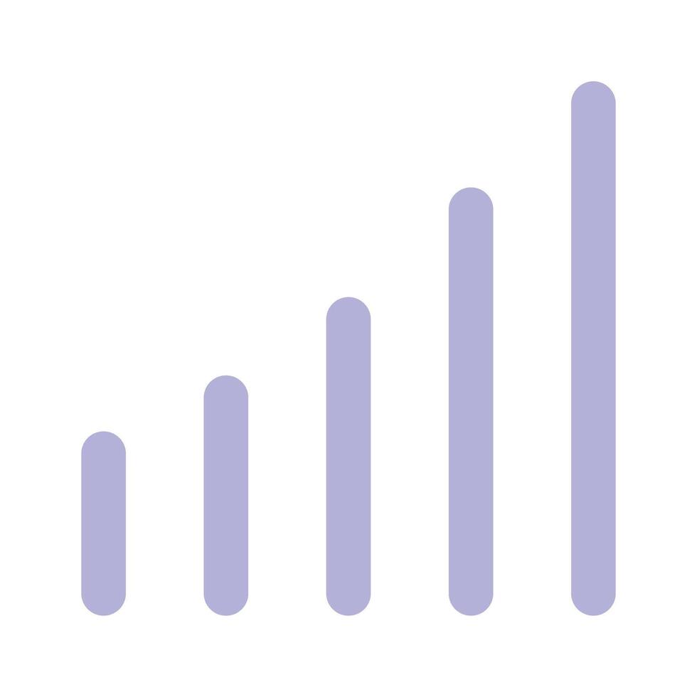 Mobile signals icon design in modern style, user interface vector